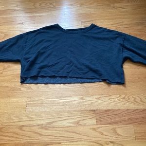 American Eagle Cropped Dark Grey Sweatshirt